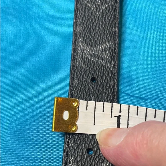 Louis Vuitton Black on Black Leather Bracelet with LV Signature Logo Unisex New - Picture 9 of 13